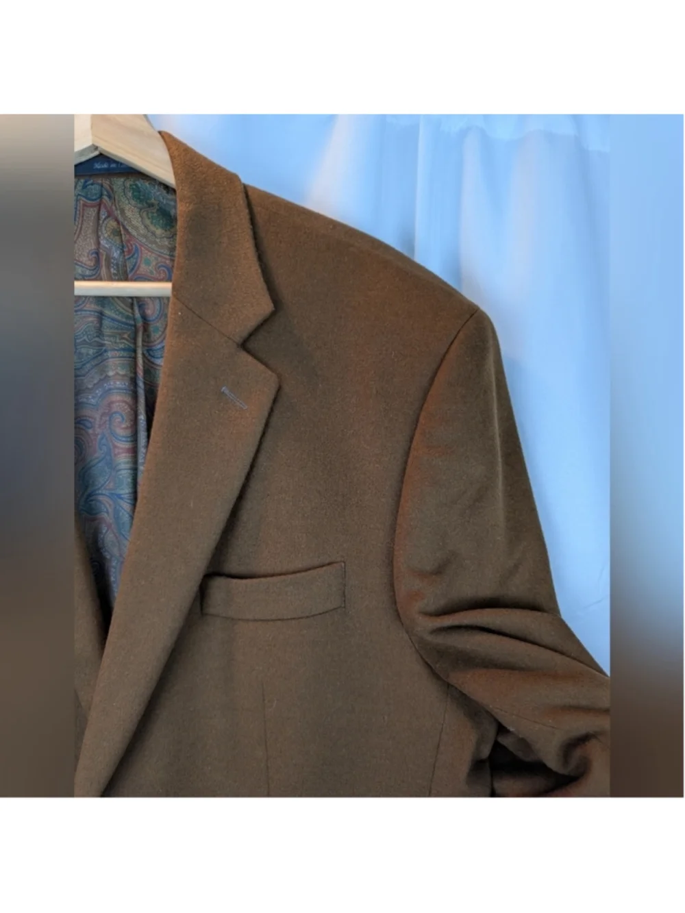 Lauren Ralph Lauren Classic Brown Men's Blazer Size 44L In EUC